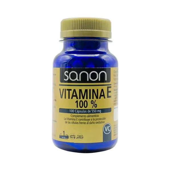 SANON Complemento alimenticio (Vitamina E 100%) 100 comprimidos. - 0.1 kg - Imagen del producto en Findit