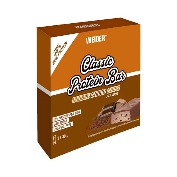 WEIDER Barrita proteica de doble chocolate 3 uds. 90 g. - 0.09 kg - Imagen del producto en Findit