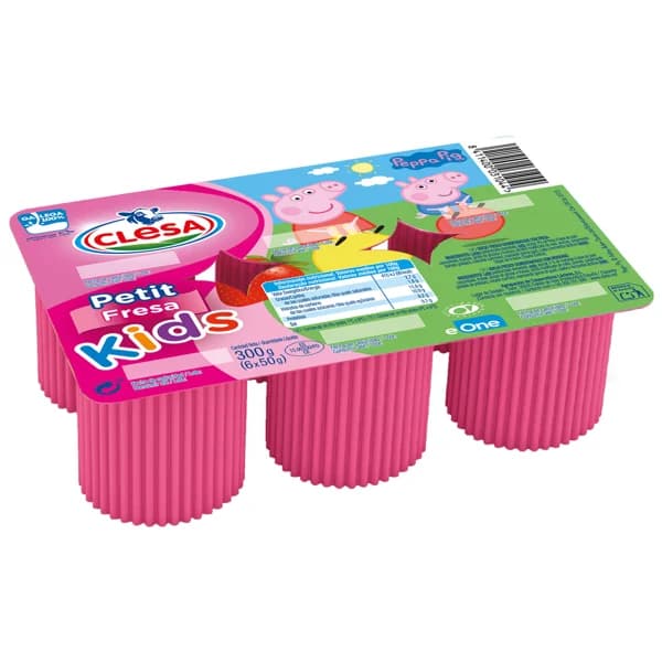 CLESA Petit suisse sabor a fresa elaborados con leche 100% gallega CLESA Kids 6 x 50 g. - 0.33 kg - Imagen del producto en Findit