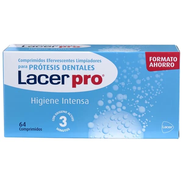 LACER Limpiador para prótesis dentales con oxigeno activo LACER Pro 64 uds. - 1 ud - Imagen del producto en Findit
