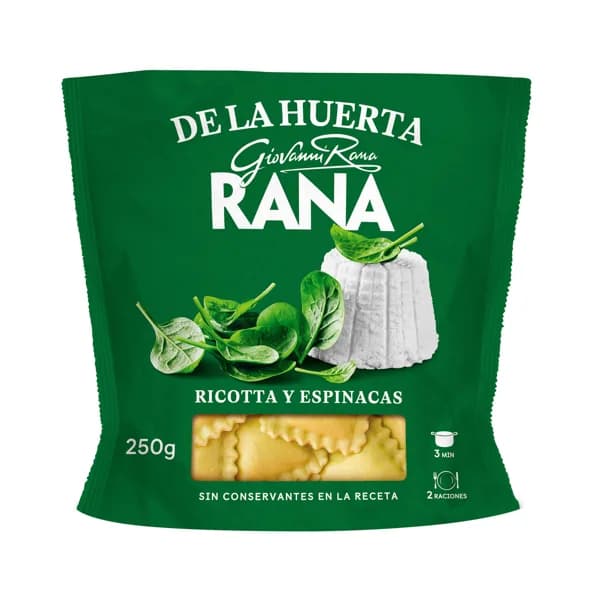 RANA Ravioli de pasta fresca al huevo, rellenos de queso ricotta y espinacas 250 g. - 0.25 kg - Imagen del producto en Findit