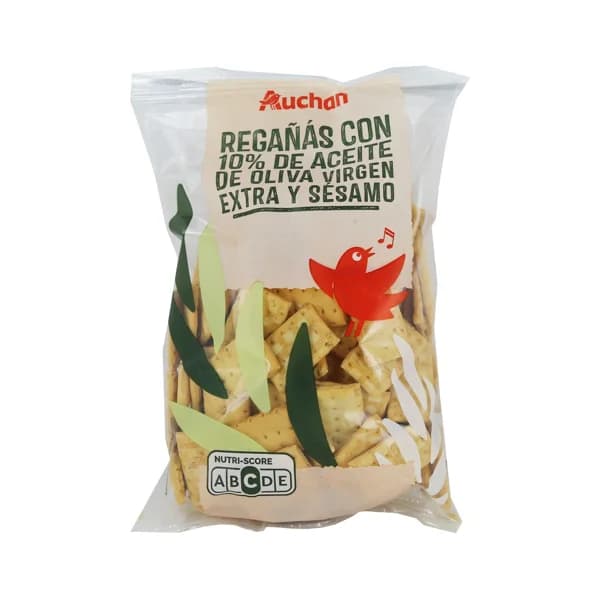 PRODUCTO ALCAMPO Regañas con 10% de aceite de oliva virgen extra y 4% de sésamo 250 g. - 0.25 kg - Imagen del producto en Findit