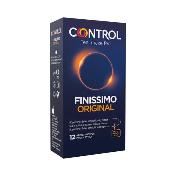 CONTROL Finissimo Original Preservativos lubricados, finos y con un ajuste perfecto 12 uds. - 1 ud - Imagen del producto en Findit