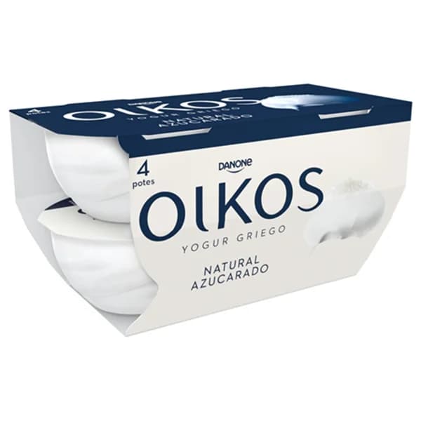 OIKOS Yogur griego natural azucarado  de Danone 4 x 110 g. - 0.44 kg - Imagen del producto en Findit