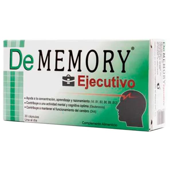 DE MEMORY Ejecutivo Complemento alimenticio que contribuye a la mejora de la concentración y el razonamiento 30 uds. - 1 ud - Imagen del producto en Findit