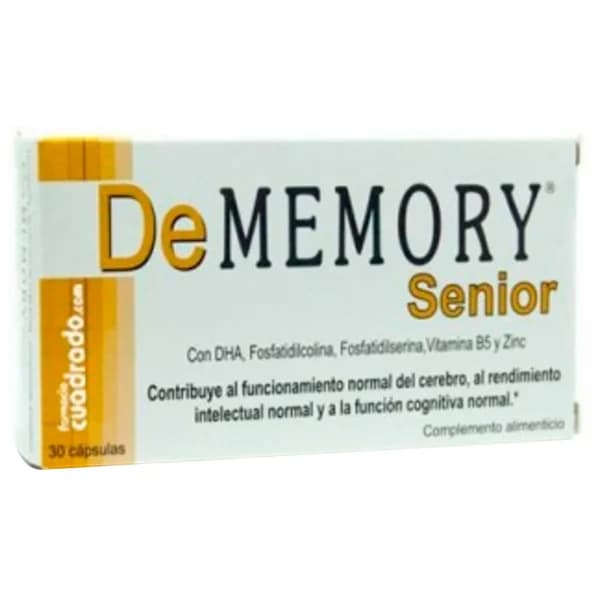 DE MEMORY Senior Complemento alimenticio que contribuye al normal rendimiento intelectual 30 cápsulas. - 1 ud - Imagen del producto en Findit
