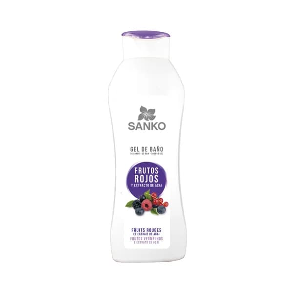 SANKO Gel para baño o ducha con frutos rojos y extracto de Acai SANKO 600 ml. - 0.6 l - Imagen del producto en Findit