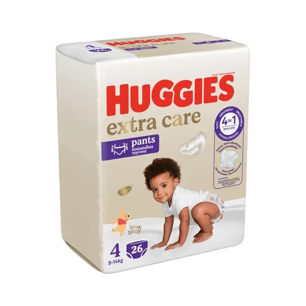 HUGGIES Extra care Pañales tipo Pants talla 4 (9-14 kg) 26 uds. - 1 ud - Imagen del producto en Findit