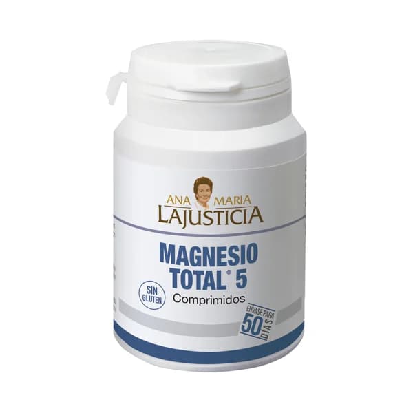 ANA MARIA LAJUSTICIA Complemento alimenticio a base de magnesio ANA MARIA LAJUSTICIA Total 5 100 uds. - 0.08 kg - Imagen del producto en Findit