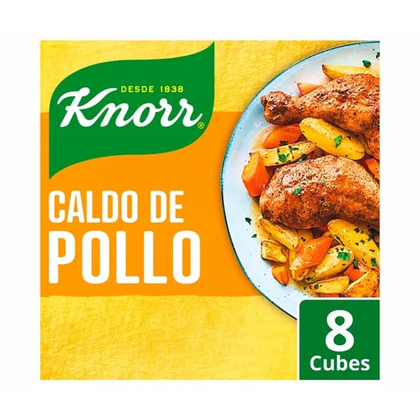 KNORR Caldo de pollo 8 pastillas knorr 10 x 8 g. - 0.08 kg - Imagen del producto en Findit