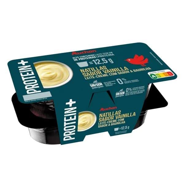 AUCHAN Natillas proteicas de vainilla sin azúcares añadidos 4x125 g. Producto Alcampo. - 0.5 kg - Imagen del producto en Findit