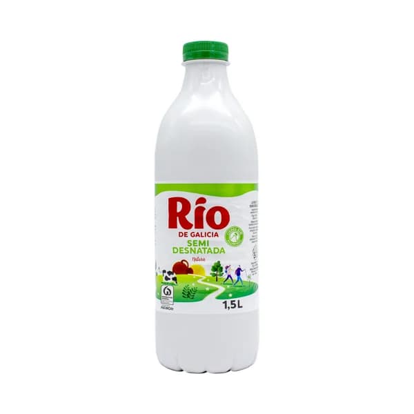 RÍO Leche semidesnatada de vaca, de origen gallego 1.5 l. - 1.5 l - Imagen del producto en Findit