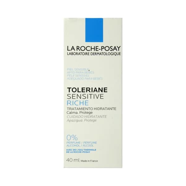 LA ROCHE POSAY Tratamiento hidratante con acción protectora y calmante para pieles sensibles con tendencia a seca LA ROCHE POSAY Toleriane riche 40 ml. - 1 ud - Imagen del producto en Findit