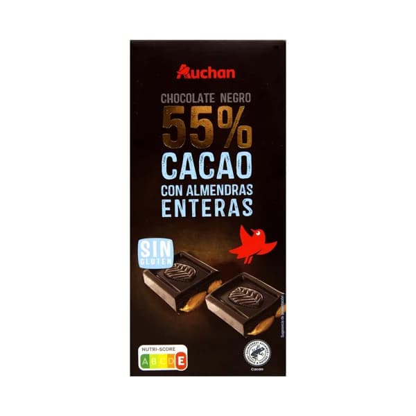 PRODUCTO ALCAMPO Tableta de chocolate negro con almendras enteras 200 g. - 0.2 kg - Imagen del producto en Findit