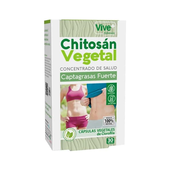 VIVE+ SALUD Y VIDA Chitosán vegetal VIVE + SALUD Y VIDA 16,35 g. 30 cap. - 1 ud - Imagen del producto en Findit