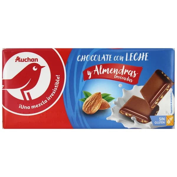 PRODUCTO ALCAMPO Tableta de chocolate con leche y almendras troceadas 150 g. - 0.15 kg - Imagen del producto en Findit