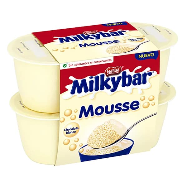 MILKYBAR Mousse de chocolate blanco MILKYBAR de Nestlé 4 x 55 g. - 0.22 kg - Imagen del producto en Findit