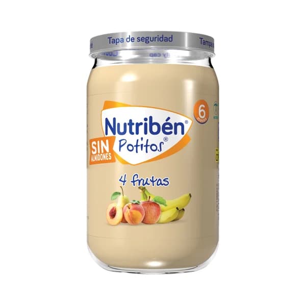 NUTRIBÉN Potitos® de fruta (manzana, plátano melocotón y piña) a partir de 6 meses 235 g. - 0.24 kg - Imagen del producto en Findit