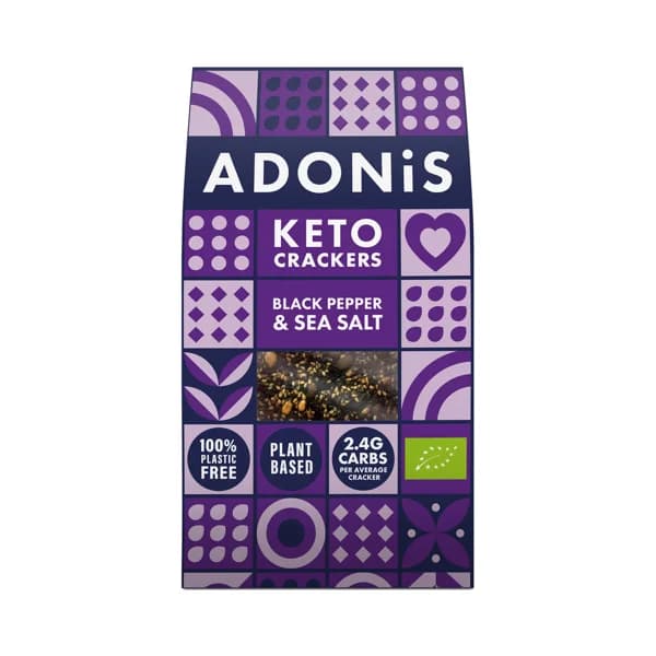ADONIS Crakers keto ecológicos con sal marina y pimienta negra 60 g. - 0.06 kg - Imagen del producto en Findit