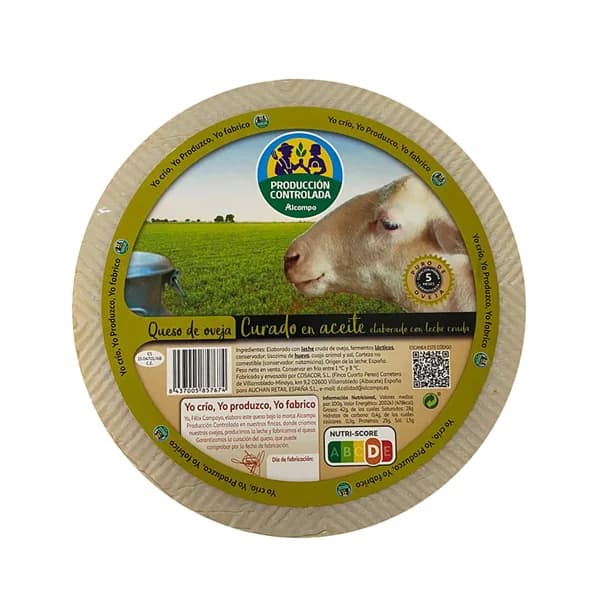 ALCAMPO CULTIVAMOS LO BUENO Queso de oveja curado en aceite, leche cruda, - 1 ud - Imagen del producto en Findit