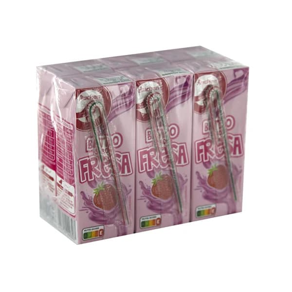 AUCHAN Batido con sabor a fresa 6 x 200 ml. Producto Alcampo - 1.2 l - Imagen del producto en Findit