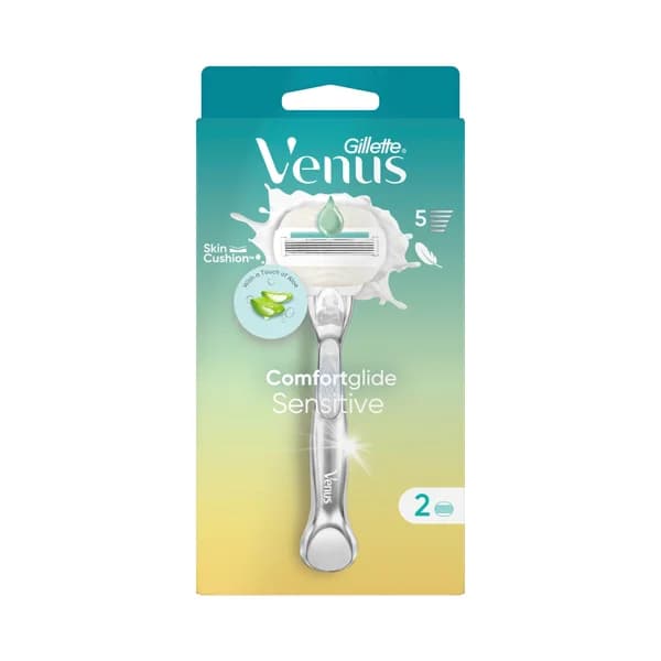 VENUS Confortglide sensitive de Gillette Maquina para depliación femenina con 2 cabezales de 5 hojas. - 1 ud - Imagen del producto en Findit