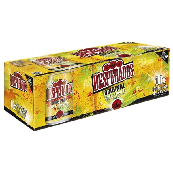 DESPERADOS Cerveza Original pack de latas 10x33 cl. - 3.3 l - Imagen del producto en Findit