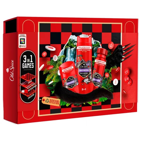 OLD SPICE Night panther Estuche con gel 3 en 1, desodorate en spray y en roll on para hombre. - 1 ud - Imagen del producto en Findit