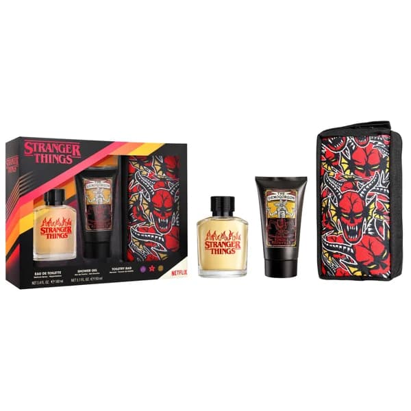 STRANGER THINGS Neceser con eau de toilette (100ml) y gel para baño o ducha (400 ml) - 1 ud - Imagen del producto en Findit