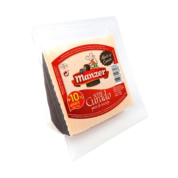 MANZER Queso semicurado ya cortado 200 g. - 0.2 kg - Imagen del producto en Findit