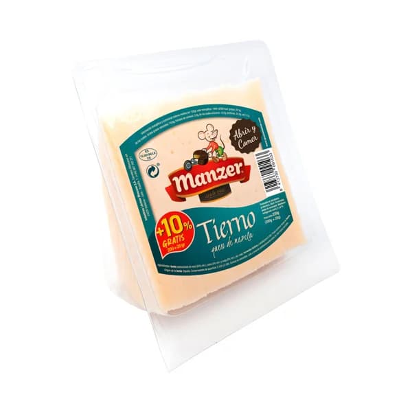 MANZER Queso de mezcla tierno 200 g. - 0.2 kg - Imagen del producto en Findit