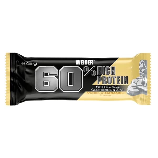 WEIDER Protein Barritas con un 60% de proteína, con sabor a vainilla, 1 uds x 45 g. - 1 ud - Imagen del producto en Findit