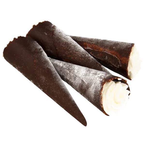 Conos de chocolate rellenos de nata 4 x 45 g. - 0.18 kg - Imagen del producto en Findit
