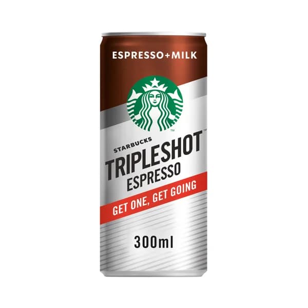 STARBUCKS Bebida de café expreso frio (3 partes), con leche Tripleshot 300 ml. - 0.3 l - Imagen del producto en Findit
