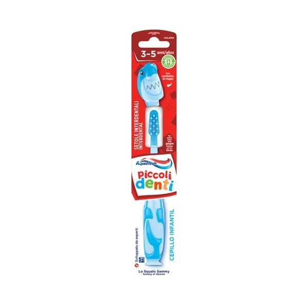 AQUAFRESH Cepillo de dientes infantil (3 a 5 años), con capuchón y base con ventosa. - 1 ud - Imagen del producto en Findit