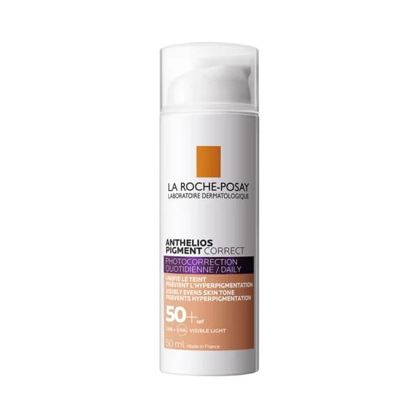 LA ROCHE POSAY Crema solar protectora con tono, antimanchas y unificadora del tono con FPS 50+ (muy alto) LA ROCHE POSAY Anthelios pigment correct 50 ml. - 0.05 l - Imagen del producto en Findit