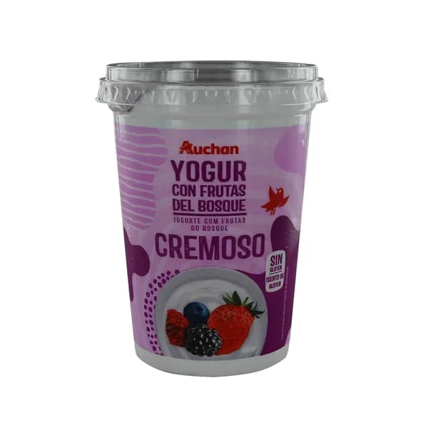 AUCHAN Yogur cremoso con frutos del bosque 500 g. Producto Alcampo - 0.5 kg - Imagen del producto en Findit
