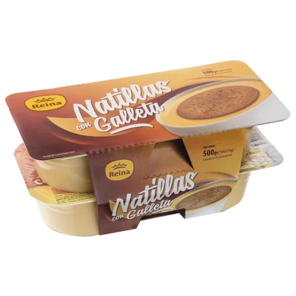 REINA Natillas de vainilla con galleta REINA 4 x 125 g. - 0.5 kg - Imagen del producto en Findit