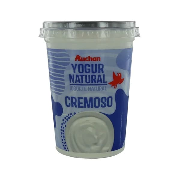 AUCHAN Yogur cremoso natural 500 g. Producto Alcampo - 0.5 kg - Imagen del producto en Findit