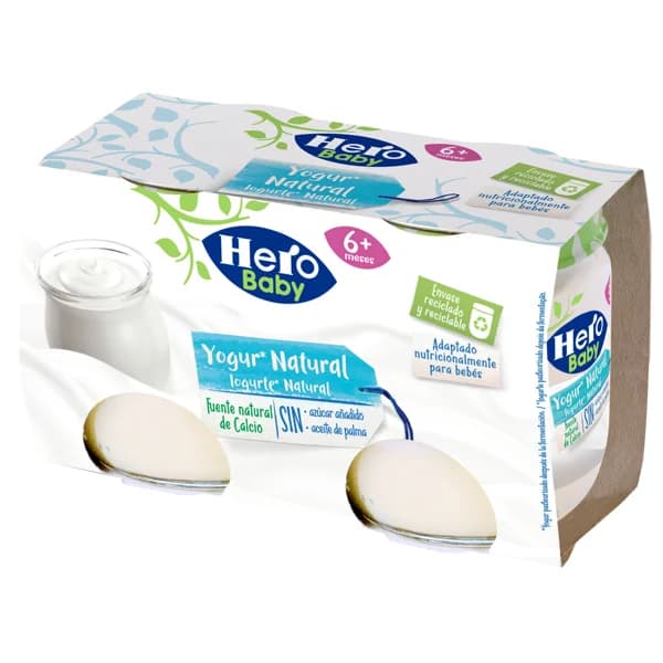 HERO Baby Yogur natural adaptado para bebés, a partir de 6 meses 2 x 120 g. - 0.24 kg - Imagen del producto en Findit