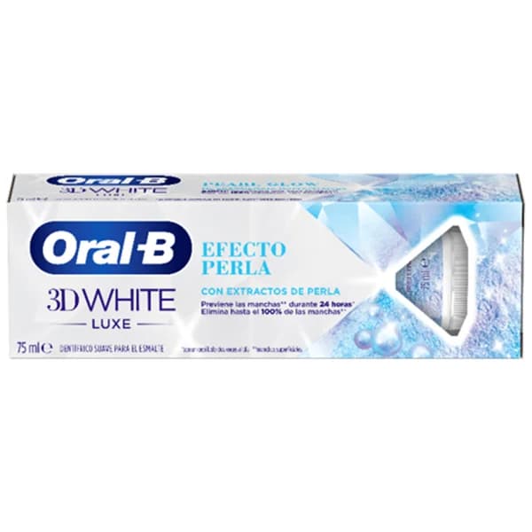 ORAL-B Pasta de dientes blanqueante, suave con el esmalte y con extractos de perla ORAL-B 3D White luxe efecto perla 75 ml. - 0.08 l - Imagen del producto en Findit