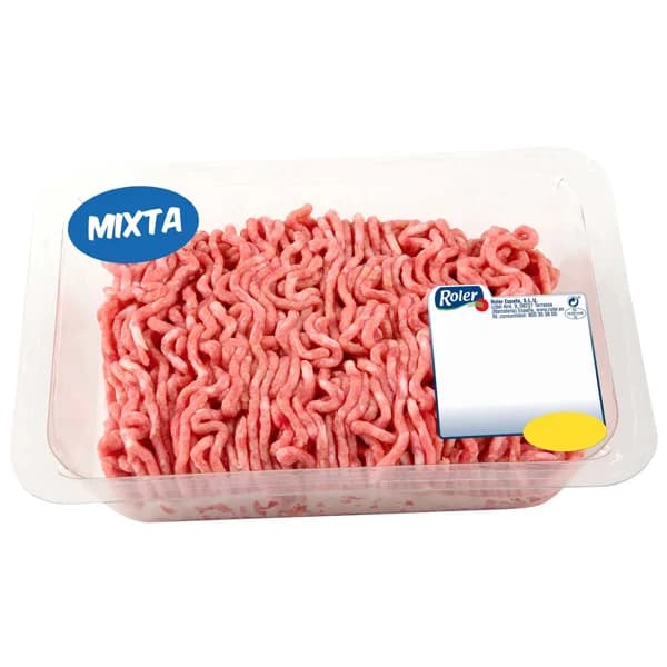 Bandeja de preparado de carne picada mixta (vacuno-cerdo) ROLER 500 g. - 0.5 kg - Imagen del producto en Findit
