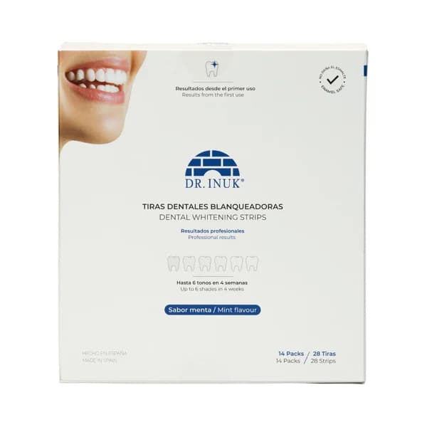 DR. INUK Tiras dentales blanqueadoras, con sabor a menta 28 uds. - 1 ud - Imagen del producto en Findit