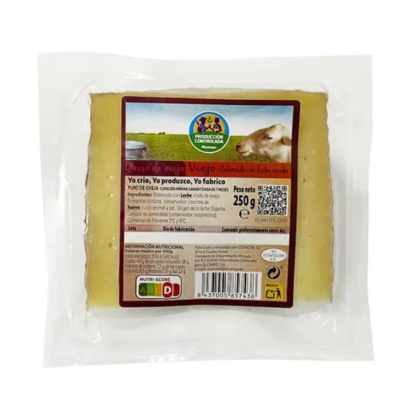 ALCAMPO CULTIVAMOS LO BUENO  Queso de oveja viejo  250 g. - 0.25 kg - Imagen del producto en Findit