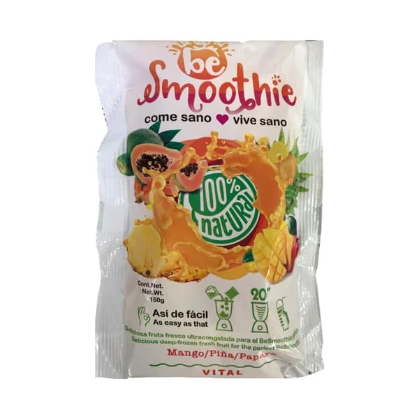 BESMOOTHIE Fruta fresca ultracongelada (mango, piña y papaya), ideal para realizar Smoothies BESMOOTHIE Vital 150 g. - 0.15 kg - Imagen del producto en Findit