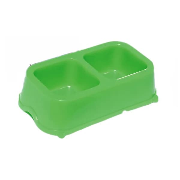 SANDIMAS Comedero doble de plástico para mascotas SANDIMAS 30 x 15 cm.1 ud. - 1 ud - Imagen del producto en Findit