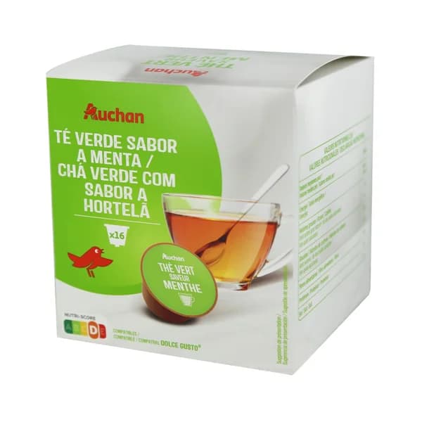 PRODUCTO ALCAMPO Té verde con sabor a menta en cápsulas 16 uds. 116 g. - 0.12 kg - Imagen del producto en Findit