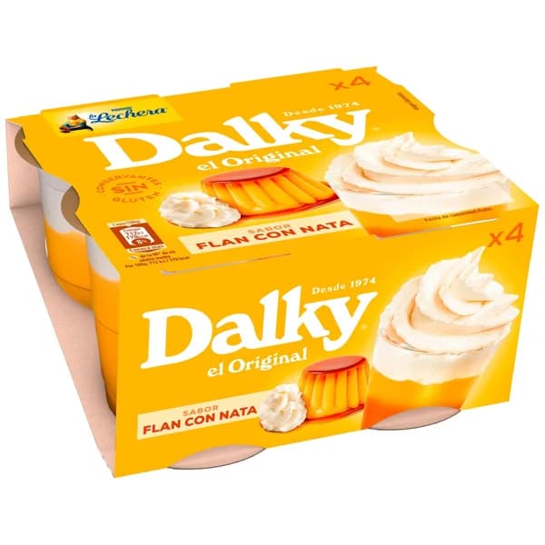 DALKY de La Lechera Copa con sabor a flan con nata sin gluten 4x100 g. - 0.4 kg - Imagen del producto en Findit