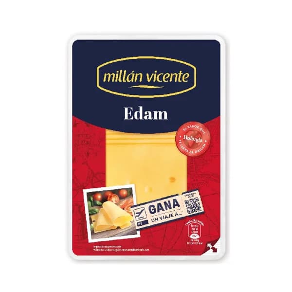 MILLÁN VICENTE Queso en lonchas Edam MILLÁN VICENTE 300 g. - 0.24 kg - Imagen del producto en Findit