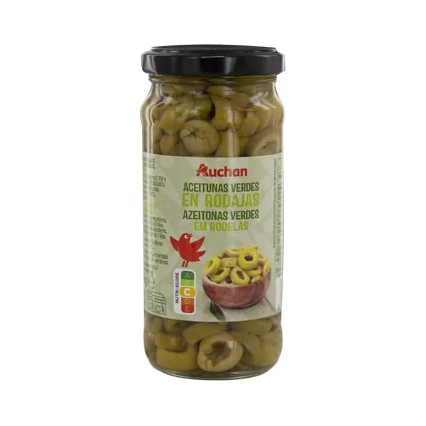 PRODUCTO ALCAMPO Aceitunas verdes en rodajas PRODUCTO ALCAMPO 105 g. - 0.11 kg - Imagen del producto en Findit